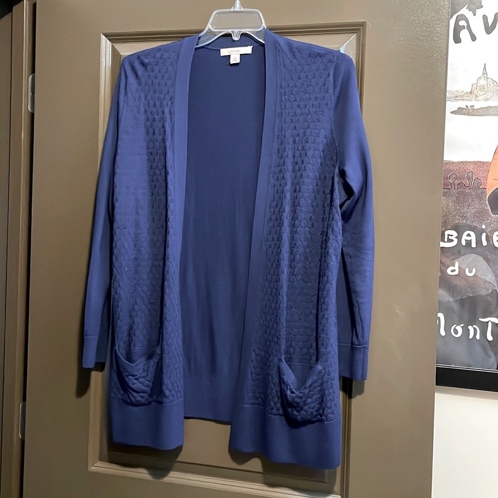 Sejour Navy Cardigan - 1X